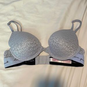PINK VICTORIA SECRET Sky-blue Lace Bra Size 34B|B75